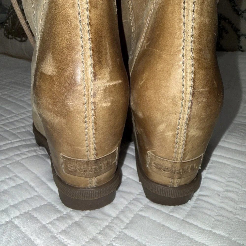 Sorel Joan‎ of Arctic Wedge II Boots, Ash Brown, Women's Size 7.5 US